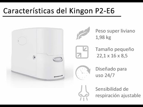 Kingon P2 Modelo E6 - Concentrador de Oxígeno portatil