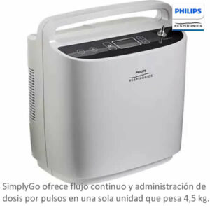 SimplyGo ofrece flujo continuo y administración de dosis por pulsos en una sola unidad que pesa 4,5 kg.